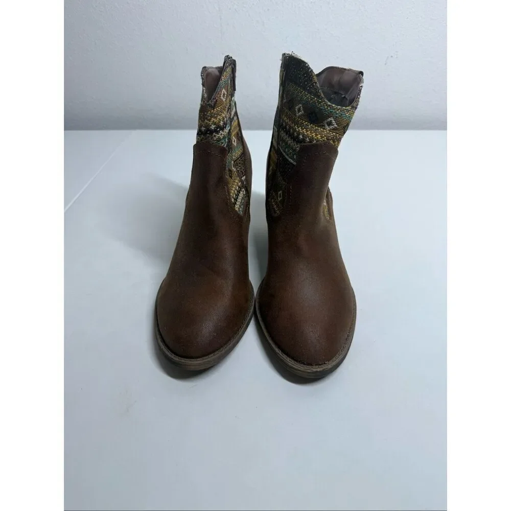 Maurices Eva Western Ankle Boot Brown Size 11